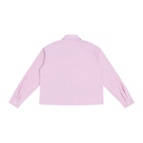 4K Boxy Plaid Long Sleeve Shirt