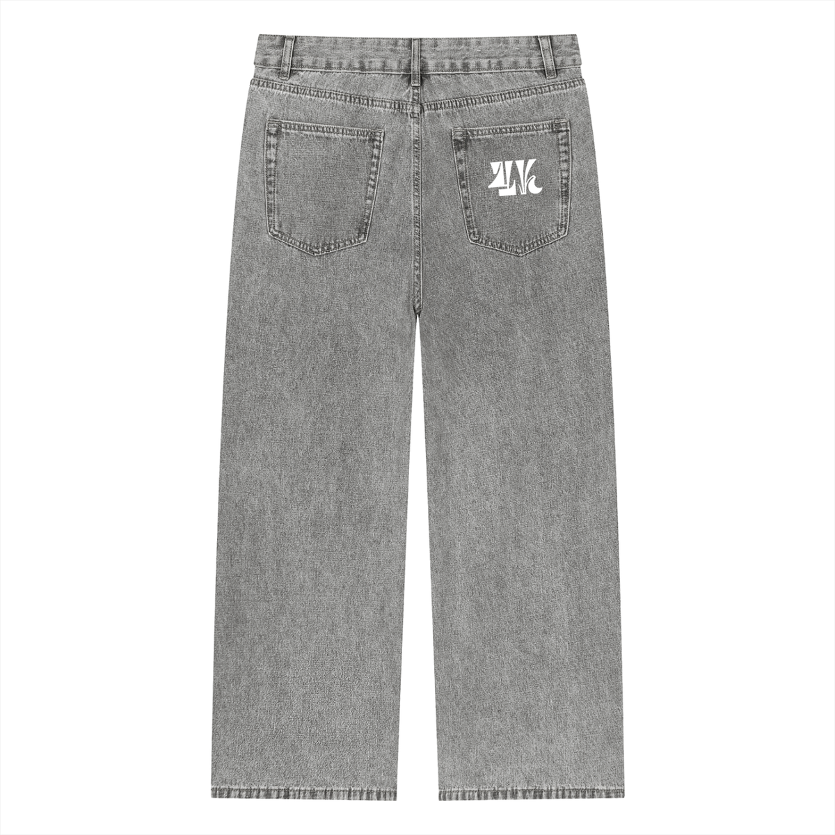 4K Unisex Vintage Wash Straight Leg Jeans