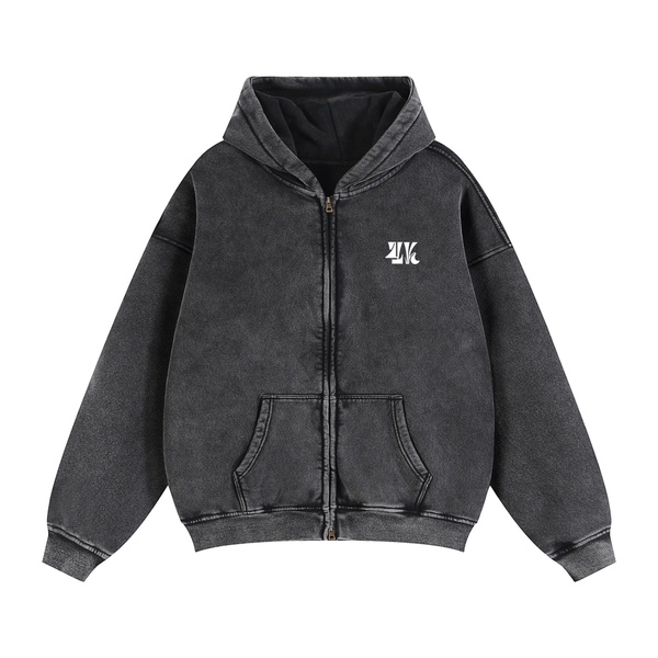 4K Zip-Through Boxy Fleece Hoodie