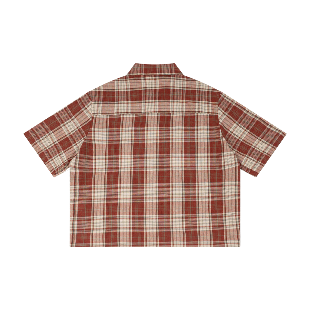 4K Plaid Boxy Short Sleeve Shirt