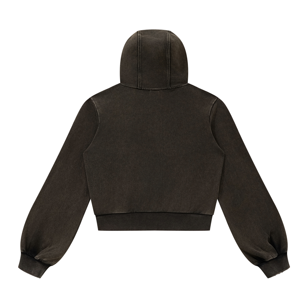 4K Women’s Vintage Wash Full Zip Hoodie
