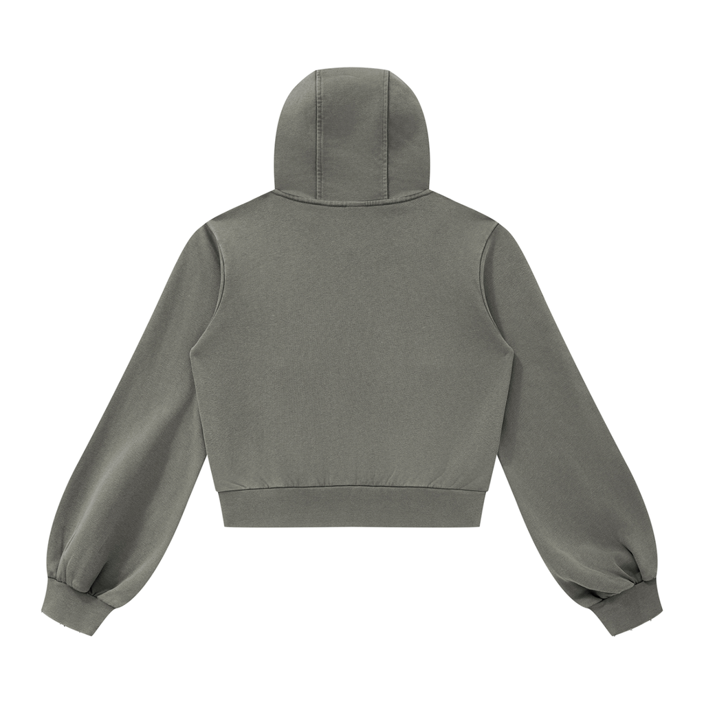 4K Women’s Vintage Wash Full Zip Hoodie