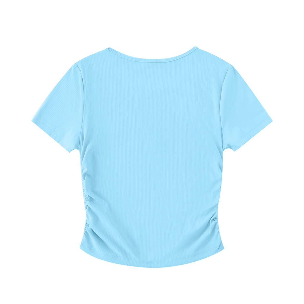 4K Ruched Bodycon Crop Top