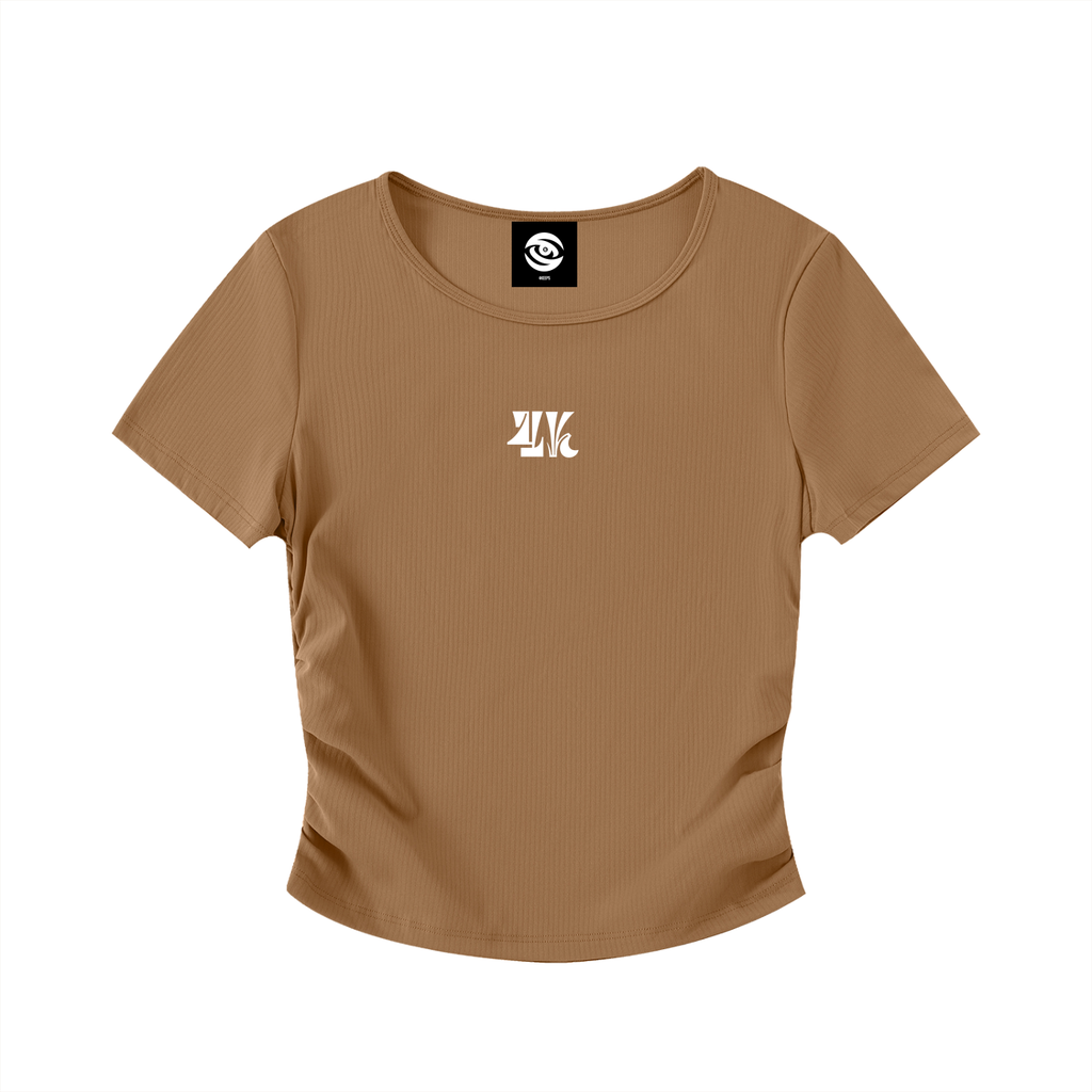 4K Ruched Bodycon Crop Top