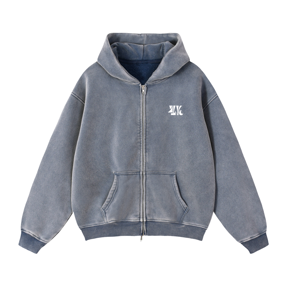 4K Zip-Through Boxy Fleece Hoodie
